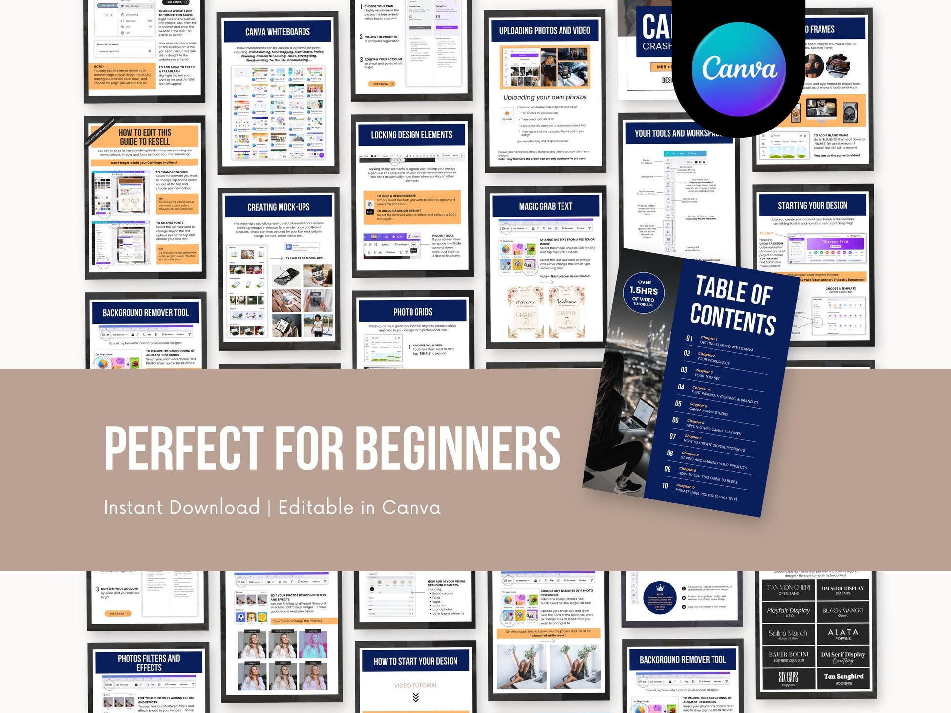 Canva Crash Course + Обучающее видео | 64-страничная электронная книга + PLR и MRR | Изучите Canva для начинающих | Цифровой продукт для тренеров и владельцев бизнеса